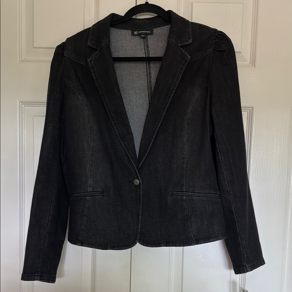 INC International Concepts Black Blazer Tailored Suit Jacket